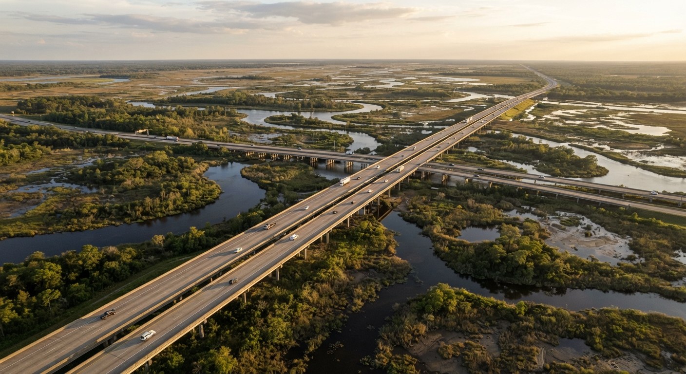 Transportation roads and distribution facilities